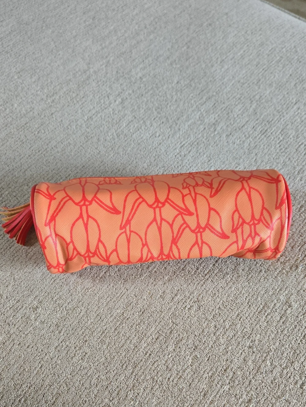 Manaola Peach & Coral Floral Zip Pouch